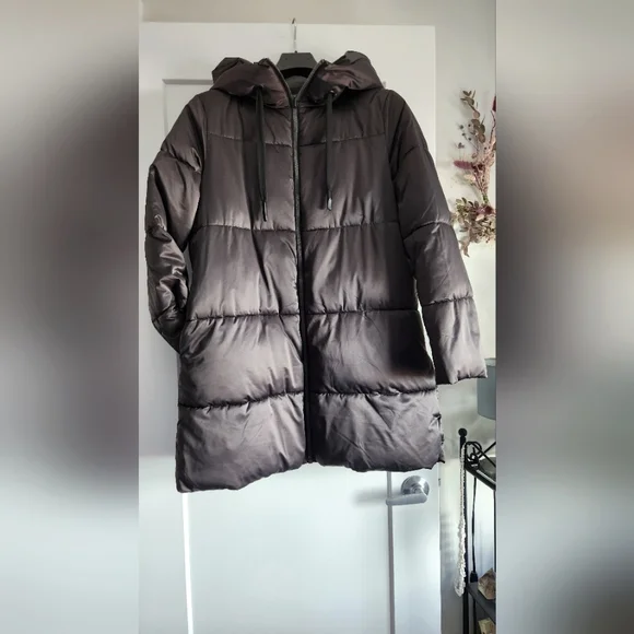 Zara Reversible Hooded Puffer Jacket, Size L - Picture 1 of 13